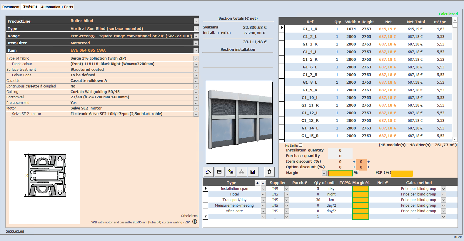 Prijs berekening | Helioscreen - Information platform